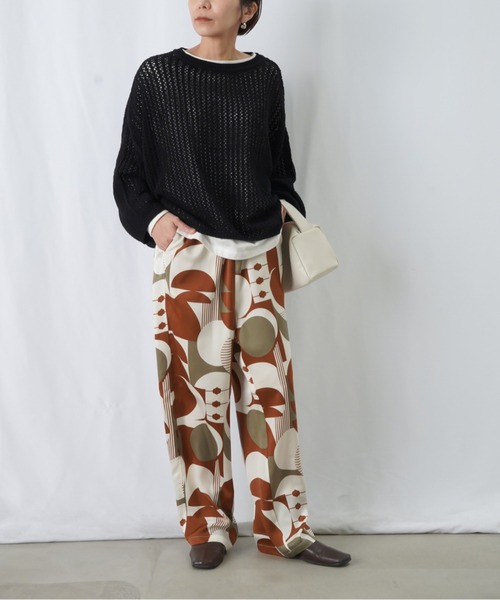 LUCA/LADY LUCK LUCA(ルカ/レディラックルカ)の「LC/LLL メッシュバックロゴプルオーバー / バックロゴメッシュニット(ニット/セーター・レディース・ライトベージュ/ブラック/ライトグリーン・FREE)」の6枚目の写真