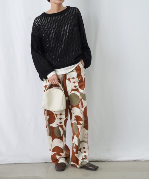 LUCA/LADY LUCK LUCA(ルカ/レディラックルカ)の「LC/LLL メッシュバックロゴプルオーバー / バックロゴメッシュニット(ニット/セーター・レディース・ライトベージュ/ブラック/ライトグリーン・FREE)」の9枚目の写真