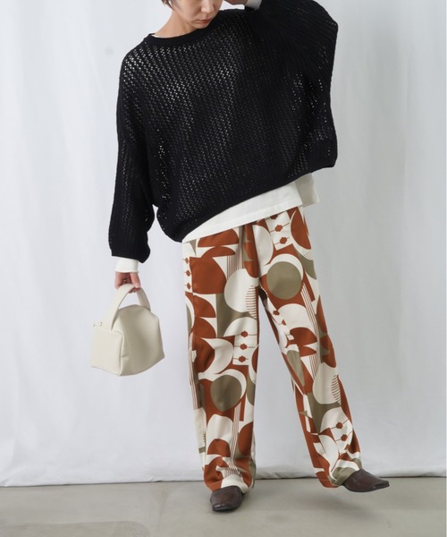 LUCA/LADY LUCK LUCA(ルカ/レディラックルカ)の「LC/LLL メッシュバックロゴプルオーバー / バックロゴメッシュニット(ニット/セーター・レディース・ライトベージュ/ブラック/ライトグリーン・FREE)」の7枚目の写真