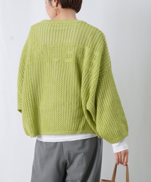LUCA/LADY LUCK LUCA(ルカ/レディラックルカ)の「LC/LLL メッシュバックロゴプルオーバー / バックロゴメッシュニット(ニット/セーター・レディース・ライトベージュ/ブラック/ライトグリーン・FREE)」の14枚目の写真