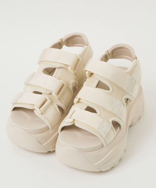 WEGO（ウィゴー）の「WEGO/ボリュームソールスポーツサンダル（サンダル・レディース・ブラック/ホワイト/ベージュ・LARGE/MEDIUM）」の12枚目の写真