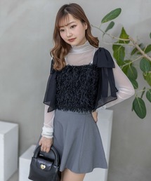 clear | 肩リボンフェザービスチェ≪2024SS新作≫(ベスト)