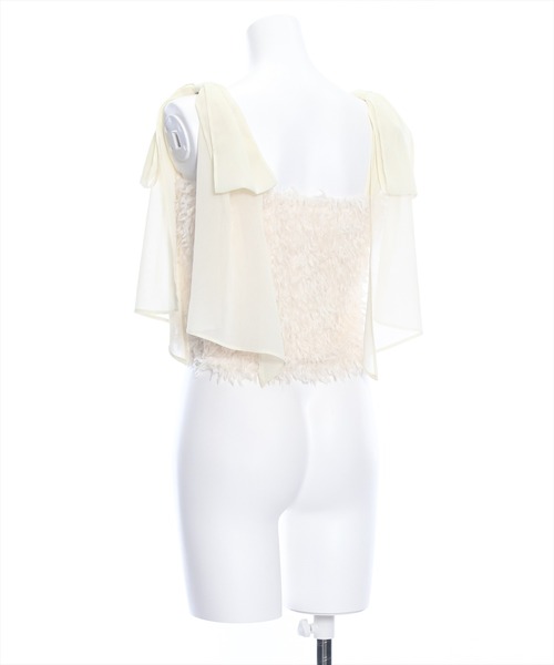 clear（クリア）の「×肩リボンフェザービスチェ≪2024SS新作≫（ベスト・レディース・ブラック/グレー/ベージュ・F）」の8枚目の写真