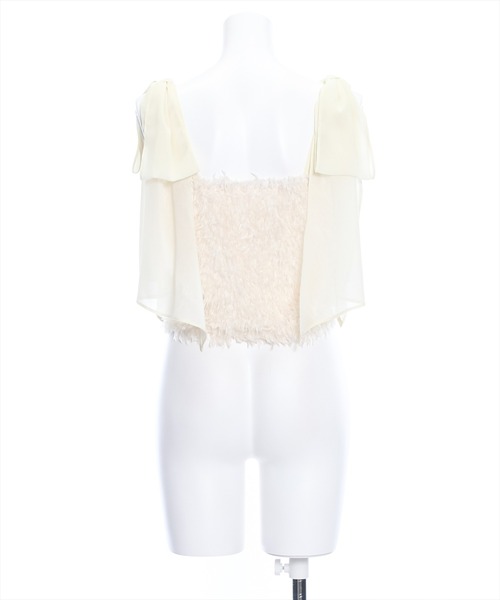 clear（クリア）の「×肩リボンフェザービスチェ≪2024SS新作≫（ベスト・レディース・ブラック/グレー/ベージュ・F）」の7枚目の写真