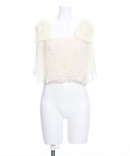 clear（クリア）の「×肩リボンフェザービスチェ≪2024SS新作≫（ベスト・レディース・ブラック/グレー/ベージュ・F）」の18枚目の写真