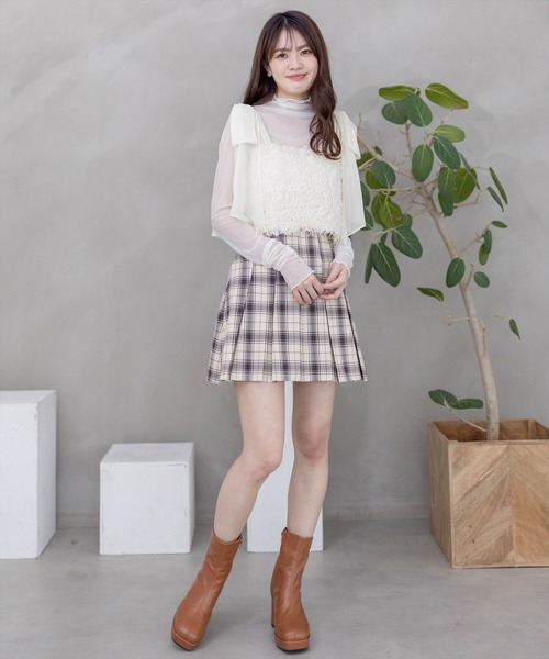 clear（クリア）の「×肩リボンフェザービスチェ≪2024SS新作≫（ベスト・レディース・ブラック/グレー/ベージュ・F）」の11枚目の写真