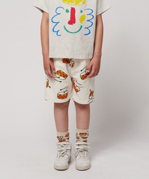 Play the Drum All Over denim bermuda shorts