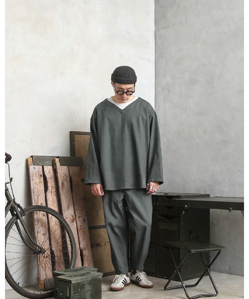 MILITARY（ミリタリー）の「実物 新品 デッドストック ロシア軍 70s Vネック スリーピングシャツ（Tシャツ/カットソー・メンズ・オリーブ・54/58/50）」の6枚目の写真