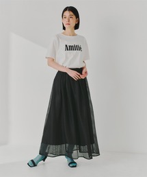 メッシュフレアスカート