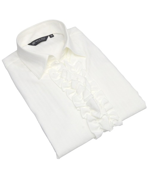 TOKYO SHIRTS（トウキョウシャツ）の「COFREX 前立ミニフリル 長袖ブラウス レディースシャツ（シャツ/ブラウス・レディース・ホワイト・S/M/L/LL）」の10枚目の写真