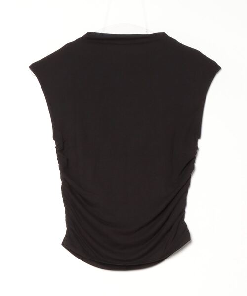 gina tricot（ジーナトリコ）の「Soft touch funnel neck top（Tシャツ/カットソー・レディース・ブラック/ダークグレー・S/M）」の6枚目の写真