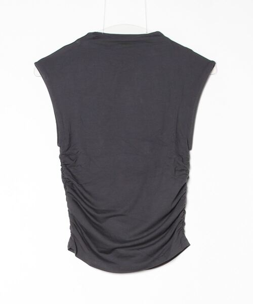 gina tricot（ジーナトリコ）の「Soft touch funnel neck top（Tシャツ/カットソー・レディース・ブラック/ダークグレー・S/M）」の7枚目の写真