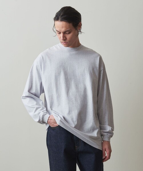 Steven Alan（スティーブンアラン）の「＜Steven Alan＞ パック チューブボディ ロングスリーブ Tシャツ（Tシャツ/カットソー・メンズ・ホワイト/ライトグレー/ダークグレー・S/M/L/XL）」の9枚目の写真