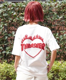 【ムラサキスポーツ限定】THRASHER スラッシャー Tシャツ サガラ刺繍  ビックシルエット  ボックスシルエット THML-24SPSST03