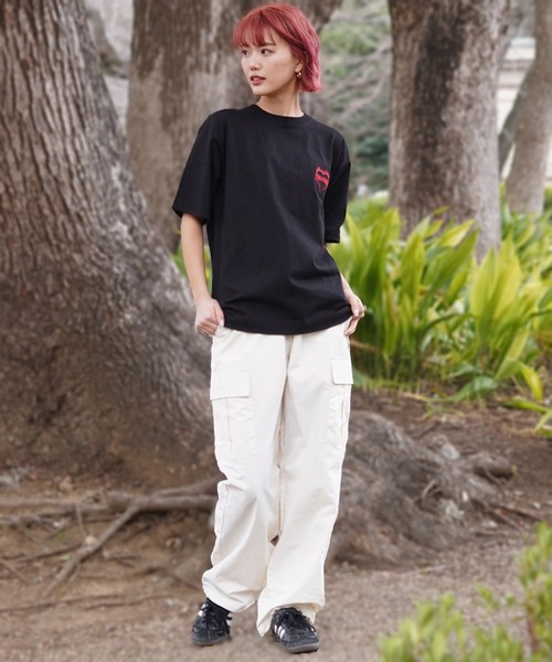 THRASHER(スラッシャー)の「【ムラサキスポーツ限定】THRASHER スラッシャー Tシャツ サガラ刺繍 ビックシルエット ボックスシルエット THML-24SPSST03(Tシャツ/カットソー・レディース・ホワイト/ブラック・M/L)」の16枚目の写真