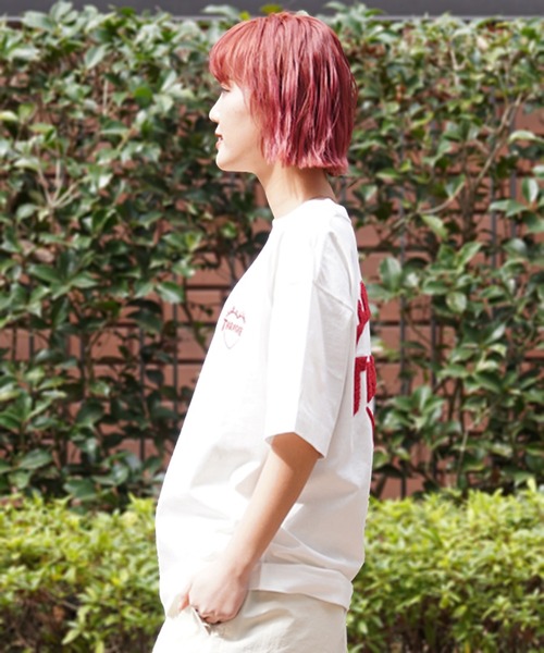 THRASHER(スラッシャー)の「【ムラサキスポーツ限定】THRASHER スラッシャー Tシャツ サガラ刺繍 ビックシルエット ボックスシルエット THML-24SPSST03(Tシャツ/カットソー・レディース・ホワイト/ブラック・M/L)」の7枚目の写真