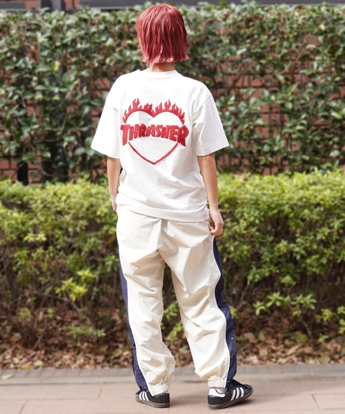 THRASHER(スラッシャー)の「【ムラサキスポーツ限定】THRASHER スラッシャー Tシャツ サガラ刺繍 ビックシルエット ボックスシルエット THML-24SPSST03(Tシャツ/カットソー・レディース・ホワイト/ブラック・M/L)」の11枚目の写真