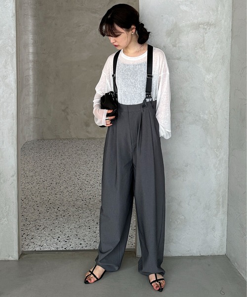 feepur（フェピュール）の「サスペンダーハイウエストパンツ