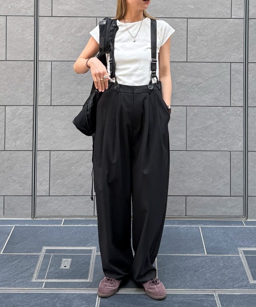 サスペンダーハイウエストパンツ（その他パンツ）｜feepur