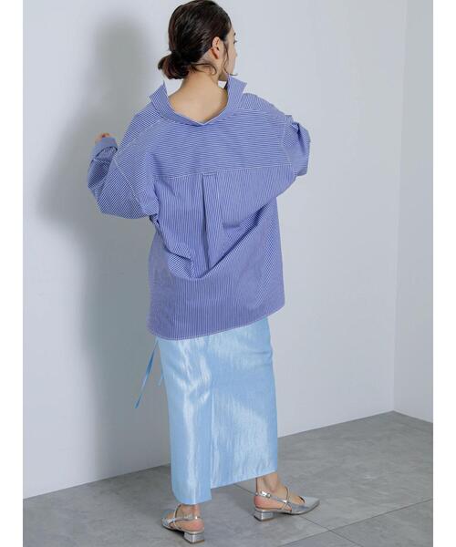 Te chichi（テチチ）の「ルーズシルエットポイント刺繍シャツ（シャツ/ブラウス・レディース・オフホワイト/ブルー/サックスブルー・F）」の10枚目の写真