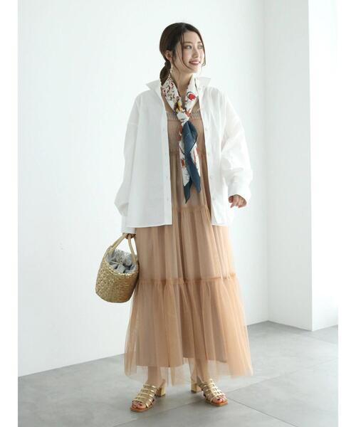 Te chichi（テチチ）の「ルーズシルエットポイント刺繍シャツ（シャツ/ブラウス・レディース・オフホワイト/ブルー/サックスブルー・F）」の15枚目の写真