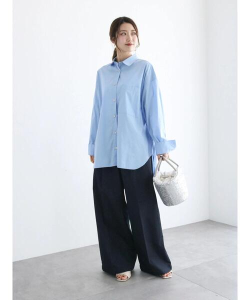 Te chichi（テチチ）の「ルーズシルエットポイント刺繍シャツ（シャツ/ブラウス・レディース・オフホワイト/ブルー/サックスブルー・F）」の20枚目の写真