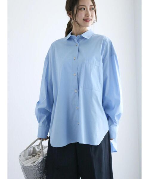 Te chichi（テチチ）の「ルーズシルエットポイント刺繍シャツ（シャツ/ブラウス・レディース・オフホワイト/ブルー/サックスブルー・F）」の21枚目の写真