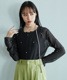 HARE | ビジューシアートップス(HARE)(Tシャツ/カットソー)