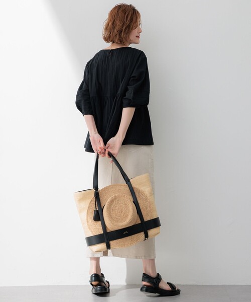 23区(ニジュウサンク)の「【洗える】カラミ ブラウス(シャツ/ブラウス・レディース・ブラック系/カーキ系/ホワイト系・32)」の7枚目の写真
