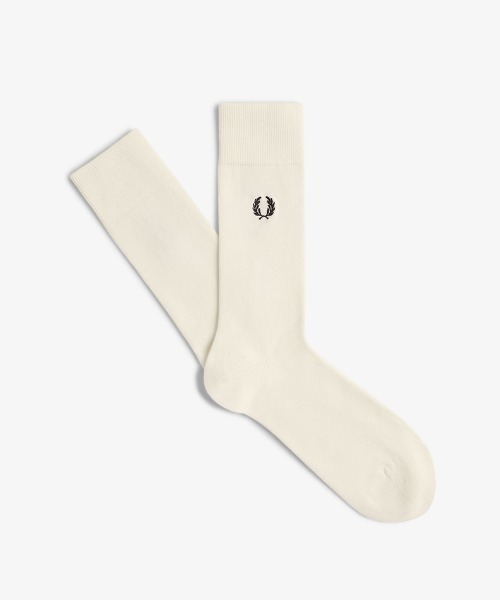 FRED PERRY(フレッドペリー)の「Classic Laurel Wreath Socks/クラシックローレルリースソックス(ソックス/靴下・メンズ・ブラック/グレー/ネイビー/ダークベージュ/ダークグレー/ホワイト/オフホワイト/グレー系その他/ライトブルー/ベージュ/サックスブルー・4-6/6-8)」の8枚目の写真