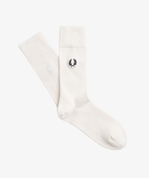 FRED PERRY(フレッドペリー)の「Classic Laurel Wreath Socks/クラシックローレルリースソックス(ソックス/靴下・メンズ・ブラック/グレー/ネイビー/ダークベージュ/ダークグレー/ホワイト/オフホワイト/グレー系その他/ライトブルー/ベージュ/サックスブルー・4-6/6-8)」の2枚目の写真