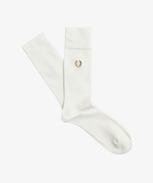 FRED PERRY(フレッドペリー)の「Classic Laurel Wreath Socks/クラシックローレルリースソックス(ソックス/靴下・メンズ・ブラック/グレー/ネイビー/ダークベージュ/ダークグレー/ホワイト/オフホワイト/グレー系その他/ライトブルー/ベージュ/サックスブルー・4-6/6-8)」の3枚目の写真