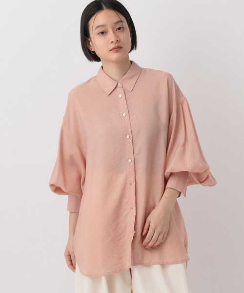 A part by（アパートバイ）の「≪追加1≫シアーオーバーシャツ（シャツ/ブラウス・レディース・ピンク系その他4/アイボリー/ライトブルー/チャコールグレー/ライトグリーン/ブルー系その他2/キャメル・FREE）」の12枚目の写真