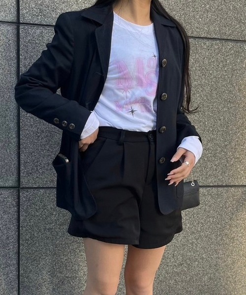 cuorequal(クオレコール)の「ムーンプリントロンT(Tシャツ/カットソー・レディース・ホワイト・M/L)」の6枚目の写真