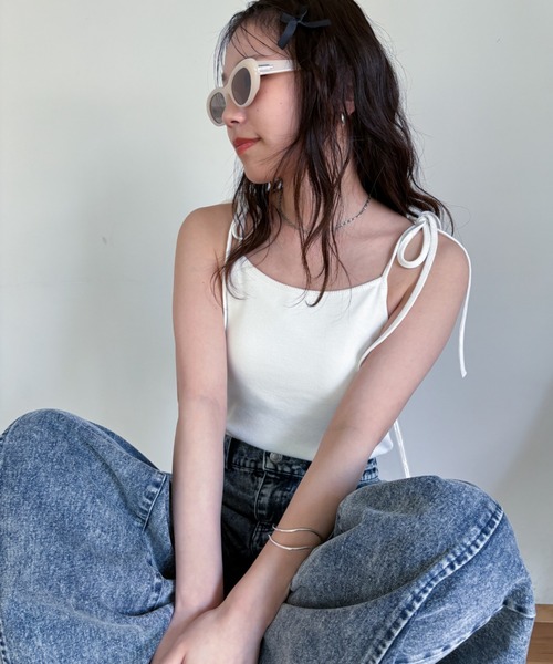 EPIMI E'PIMMY（エピミエピミー）の「《新色登場》切り替えカーブデニム（デニムパンツ・レディース・サックスブルー/ブラック/オレンジ/ピンク・MEDIUM/SMALL）」の16枚目の写真