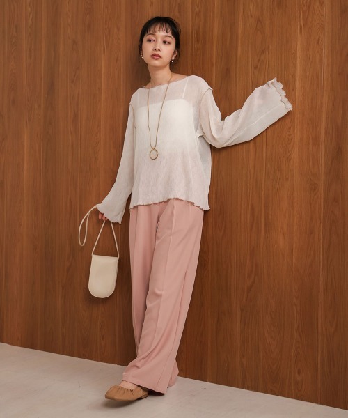 Bab（バブ）の「前後2WAYメロウカットソー（Tシャツ/カットソー・レディース・ライトグリーン/アイボリー/ピンク・FREE）」の5枚目の写真