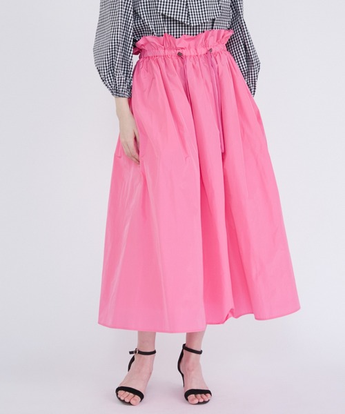 【セール】MICRO TAFTAドロストフレアスカート（スカート）｜Maglie le cassetto（マーリエ ル カセット） 8,217円