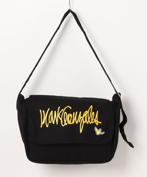 (What it isNt)ART BY MARKGONZALES(ワットイットイズント)の「【(What it isNt) ART BY MARK GONZALES/(ワットイットイズント) アートバイ マークゴンザレス】ニュースペーパーバッグ(メッセンジャーバッグ・メンズ・アイボリー/ブラック・FREE)」の15枚目の写真