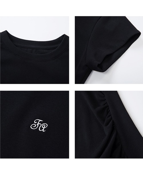 Fano Studios（ファノ ストゥディオズ）の「ショートスリーブ ギャザーワンピース FC24L037【Fano Studios】（ワンピース・レディース・ブラック/ベージュ系その他・S/M/L）」の18枚目の写真