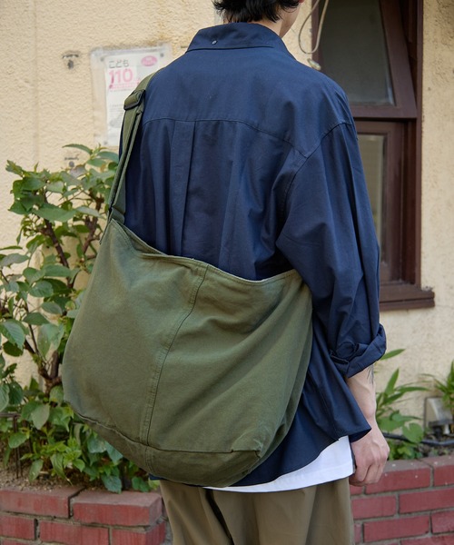 meltum ネイビー しけ メッセンジャーバッグ