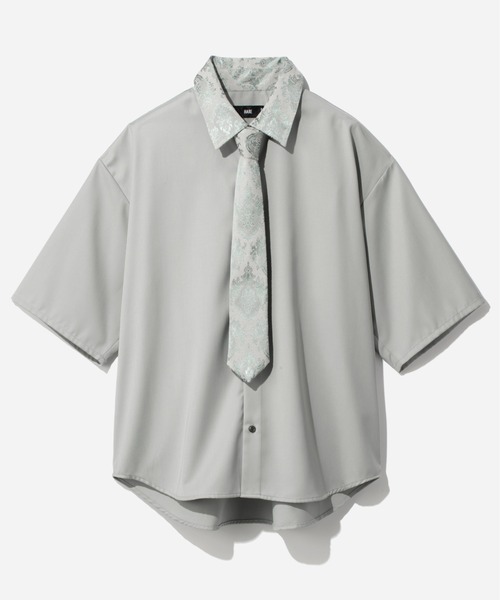 HARE（ハレ）の「ジャガードネクタイツキシャツ(HARE)（シャツ/ブラウス・メンズ・グレー/ブラック/グレー系その他/グレー系その他2/ブルー・SMALL/MEDIUM）」の4枚目の写真