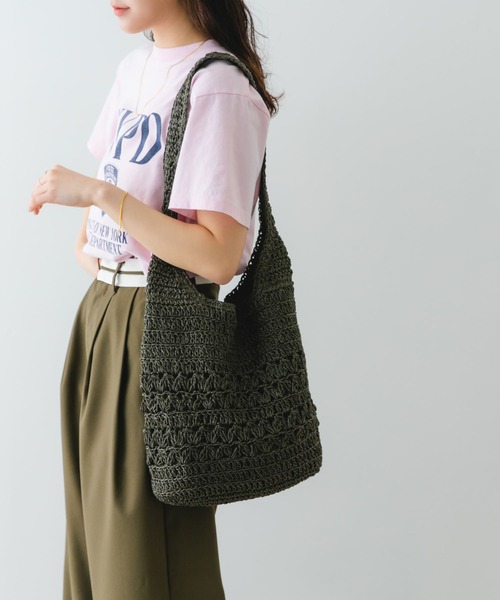 RODE SKO（ロデスコ）の「ワンハンドル透かし柄トートバッグ（トートバッグ・レディース・キャメル/カーキ・ONE）」の3枚目の写真