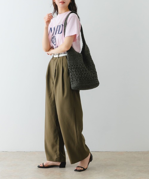 RODE SKO（ロデスコ）の「ワンハンドル透かし柄トートバッグ（トートバッグ・レディース・キャメル/カーキ・ONE）」の5枚目の写真