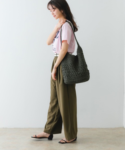 RODE SKO（ロデスコ）の「ワンハンドル透かし柄トートバッグ（トートバッグ・レディース・キャメル/カーキ・ONE）」の6枚目の写真