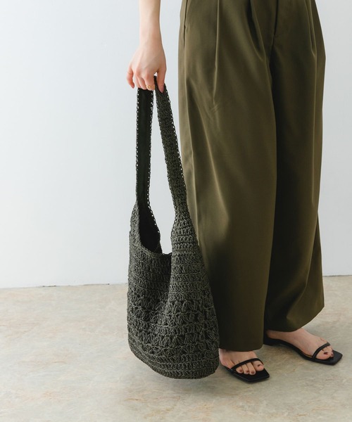 RODE SKO（ロデスコ）の「ワンハンドル透かし柄トートバッグ（トートバッグ・レディース・キャメル/カーキ・ONE）」の8枚目の写真