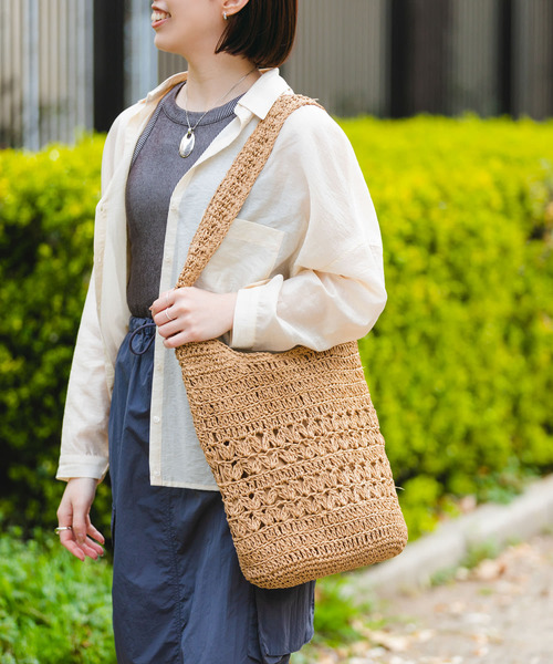 RODE SKO（ロデスコ）の「ワンハンドル透かし柄トートバッグ（トートバッグ・レディース・キャメル/カーキ・ONE）」の9枚目の写真