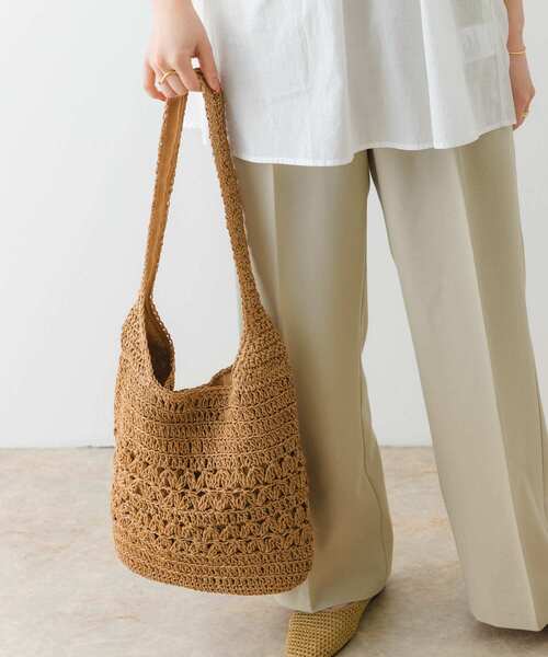 RODE SKO（ロデスコ）の「ワンハンドル透かし柄トートバッグ（トートバッグ・レディース・キャメル/カーキ・ONE）」の15枚目の写真