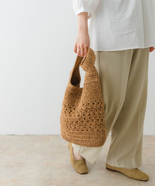 RODE SKO（ロデスコ）の「ワンハンドル透かし柄トートバッグ（トートバッグ・レディース・キャメル/カーキ・ONE）」の16枚目の写真