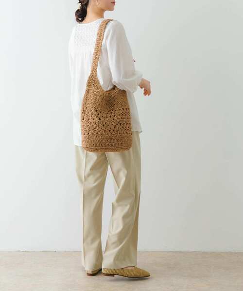 RODE SKO（ロデスコ）の「ワンハンドル透かし柄トートバッグ（トートバッグ・レディース・キャメル/カーキ・ONE）」の19枚目の写真