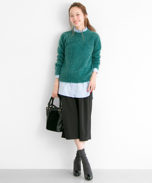 URBAN RESEARCH（アーバンリサーチ）の「UR×Harley mohair knit（ニット/セーター・レディース・ネイビー/ブラック/ホワイト/グリーン/ピンク・FREE）」の15枚目の写真